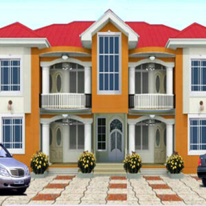 2 Bedrooms Double Flat Storey Building With First and Ground Floor Plan (2)