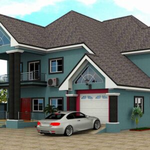 4 Bedrooms Storey Building with 1st Floor and Ground Floor Plan
