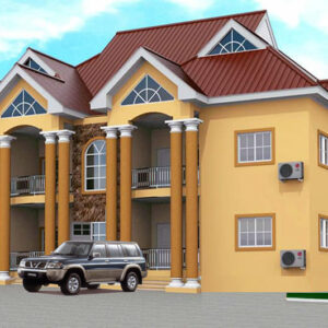 2 Bedrooms Double Flat Storey Building With First and Ground Floor Plan