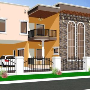 2 Bedrooms Double Flat Storey Building With First and Ground Floor Plan (15)