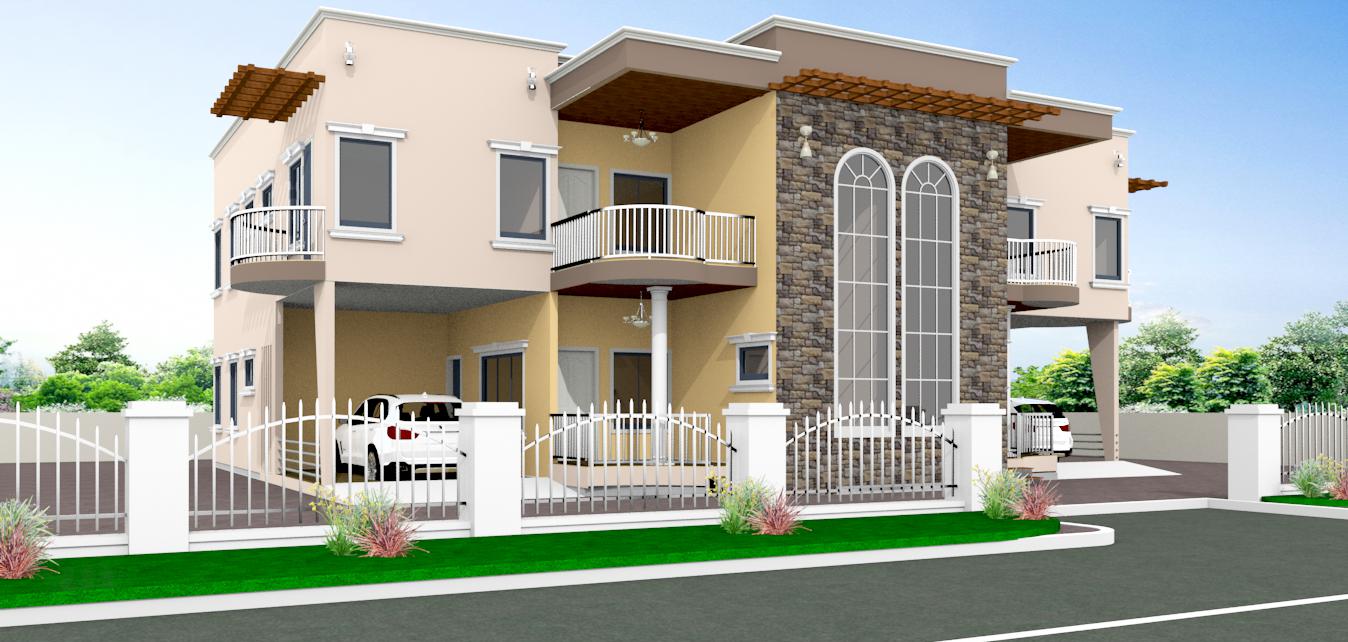2 Bedrooms Double Flat Storey Building With First and Ground Floor Plan (15)