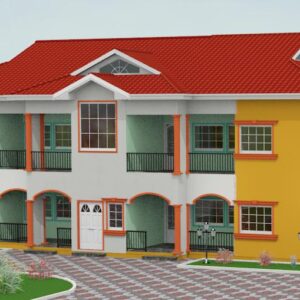 2 Bedrooms Double Flat Storey Building With First and Ground Floor Plan (8)
