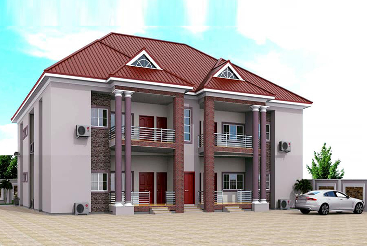 2 Bedrooms Double Flat Storey Building With First and Ground Floor Plan (12)