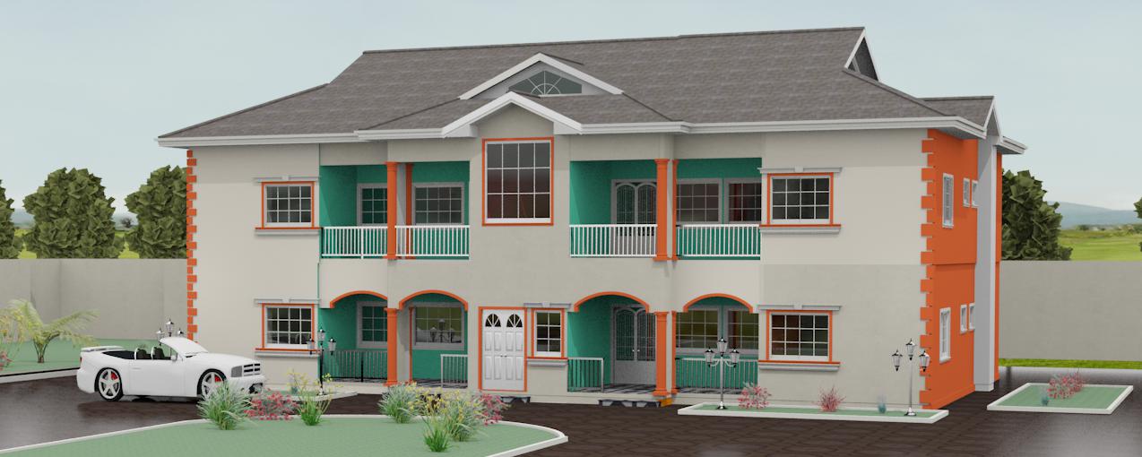 2 Bedrooms Double Flat Storey Building With First and Ground Floor Plan (8)