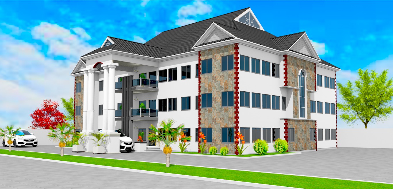 Hotel with Ground, First and Second Floor Plan (1)