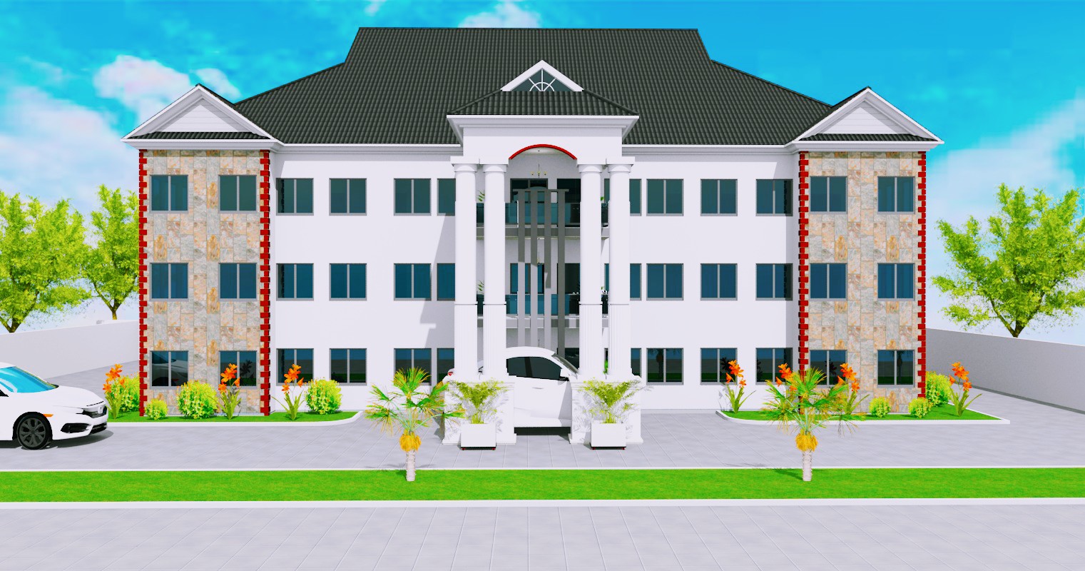 Hotel with Ground, First and Second Floor Plan (1)