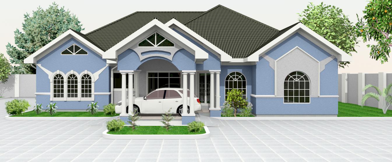 5 Bedrooms Single With Car Port & Ground Floor Plan