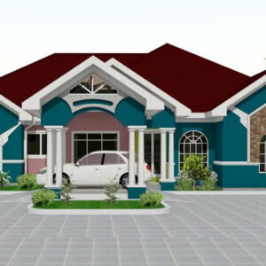 5 Bedrooms Single With Car Port & Ground Floor Plan