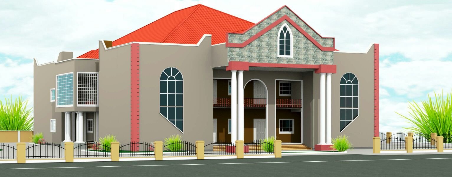 400-Seater Church Building Design (24 m × 27 m)