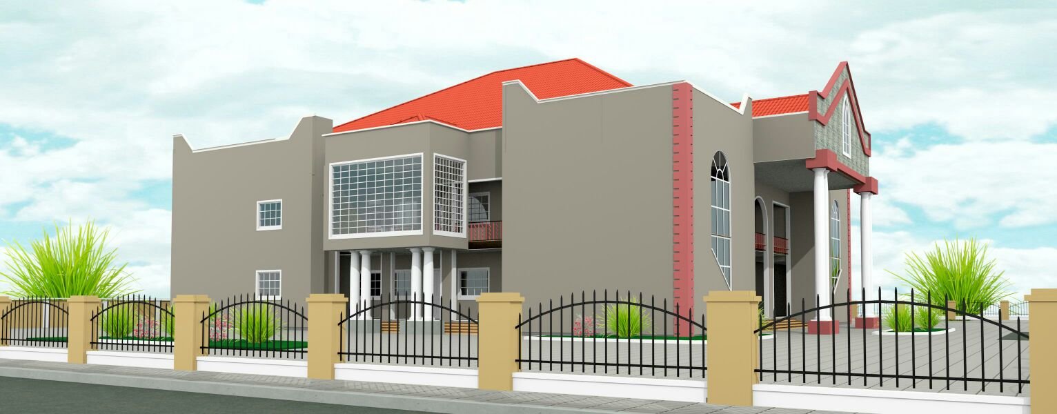 400-Seater Church Building Design (24 m × 27 m)
