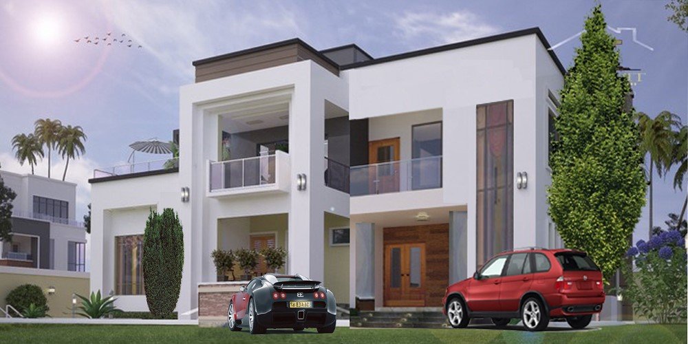 2 Bedrooms Double Flat Storey Building With Ground & Floor Plan